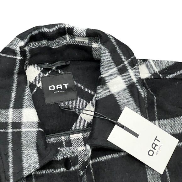 Oat Plaid Wool Blend Snap Button Vest Layering - Picture 3 of 13